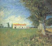 Vincent Van Gogh Farmhous in a Wheat Field (nn04) USA oil painting reproduction